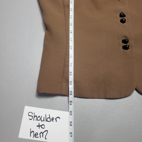 Studio i tan suit blazer women's plus size 14 - Picture 8 of 10